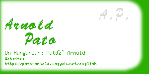 arnold pato business card